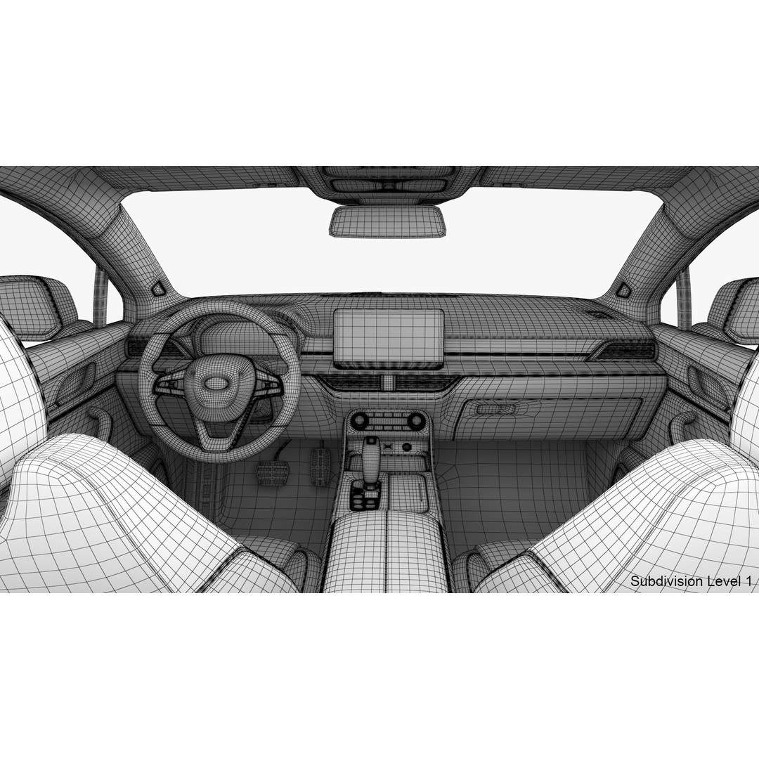 Generic Hybrid SUV 3D Model – Subdivision Ready, FBX & Blender Formats