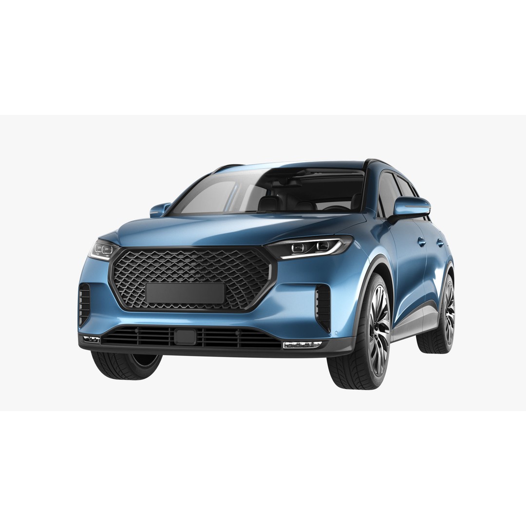 Generic Hybrid SUV 3D Model – Subdivision Ready, FBX & Blender Formats - View 3