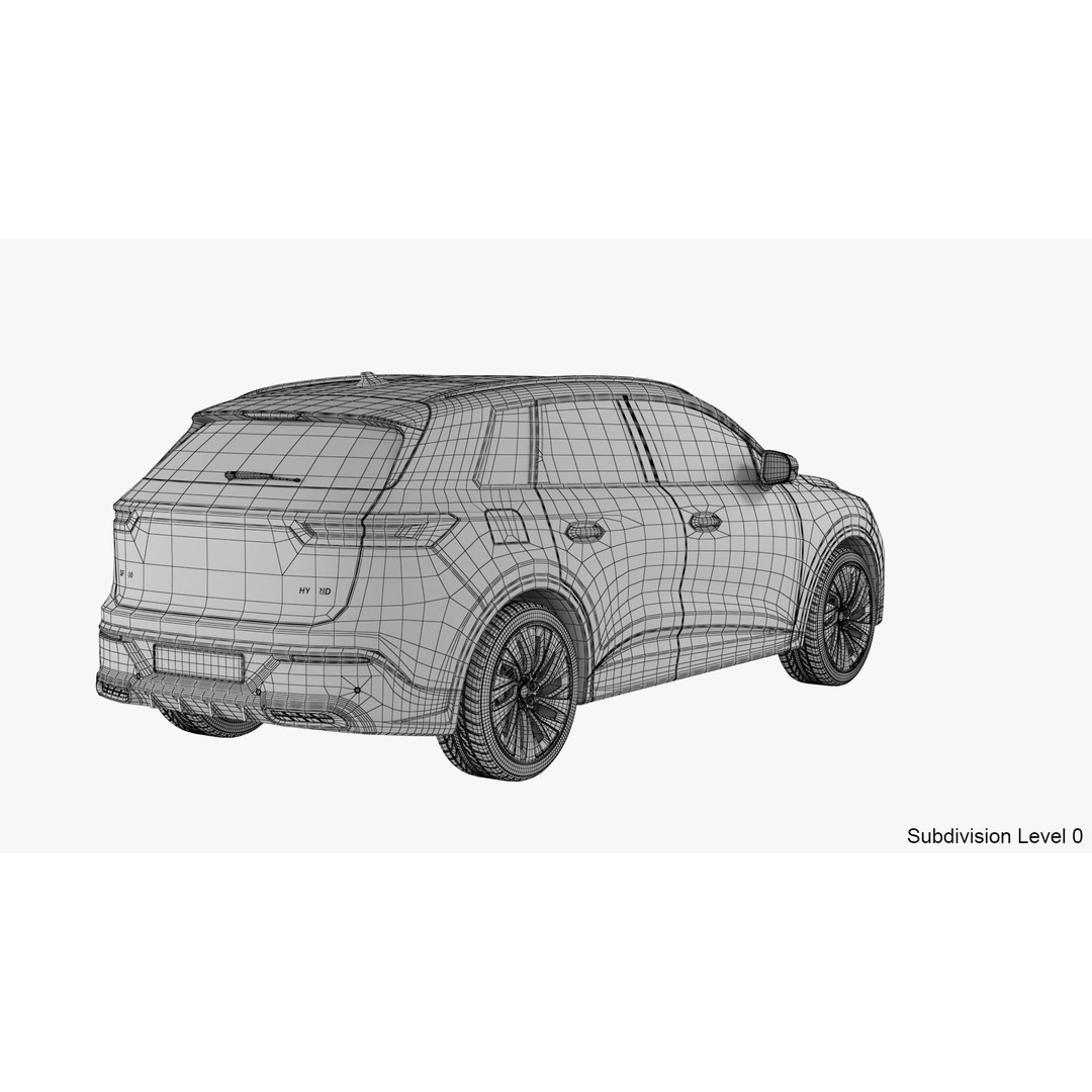 Generic Hybrid SUV 3D Model – Subdivision Ready, FBX & Blender Formats - View 33