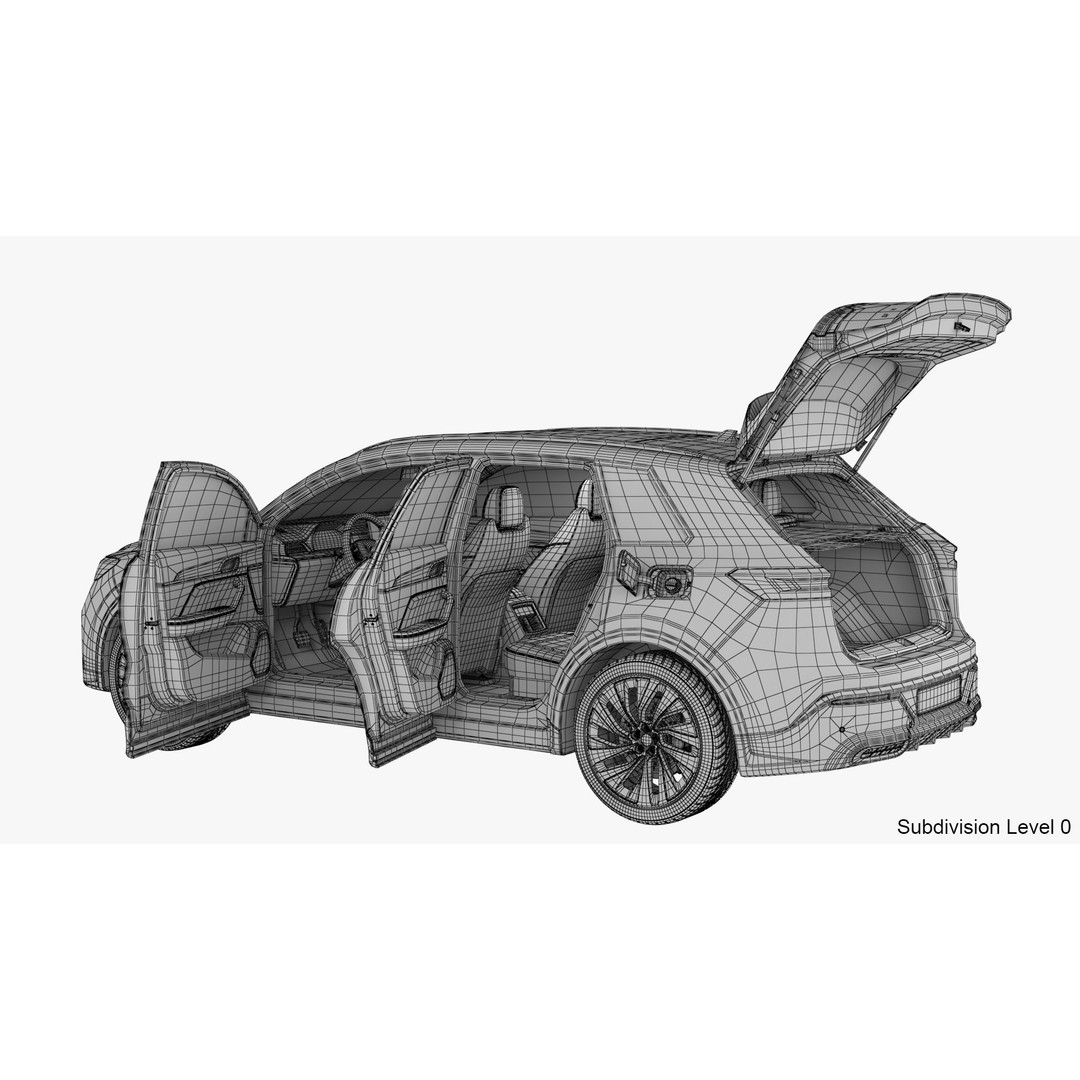 Generic Hybrid SUV 3D Model – Subdivision Ready, FBX & Blender Formats - View 35