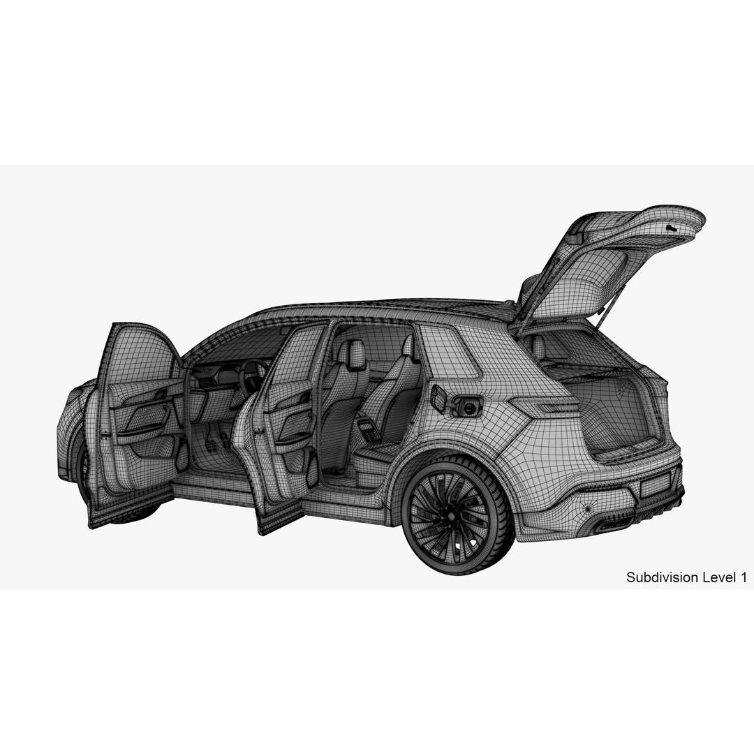 Generic Hybrid SUV 3D Model – Subdivision Ready, FBX & Blender Formats - View 36