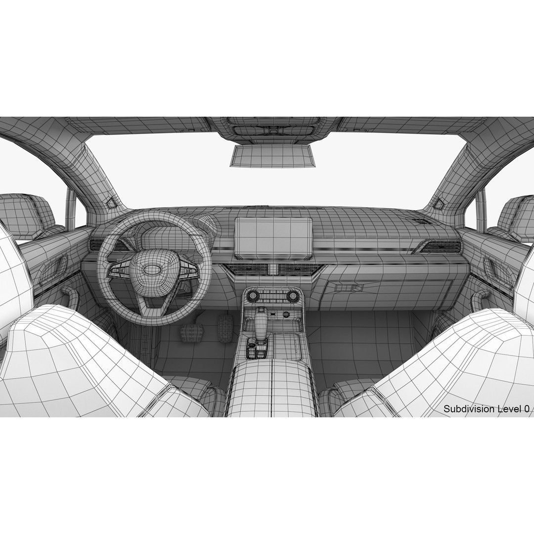 Generic Hybrid SUV 3D Model – Subdivision Ready, FBX & Blender Formats - View 37