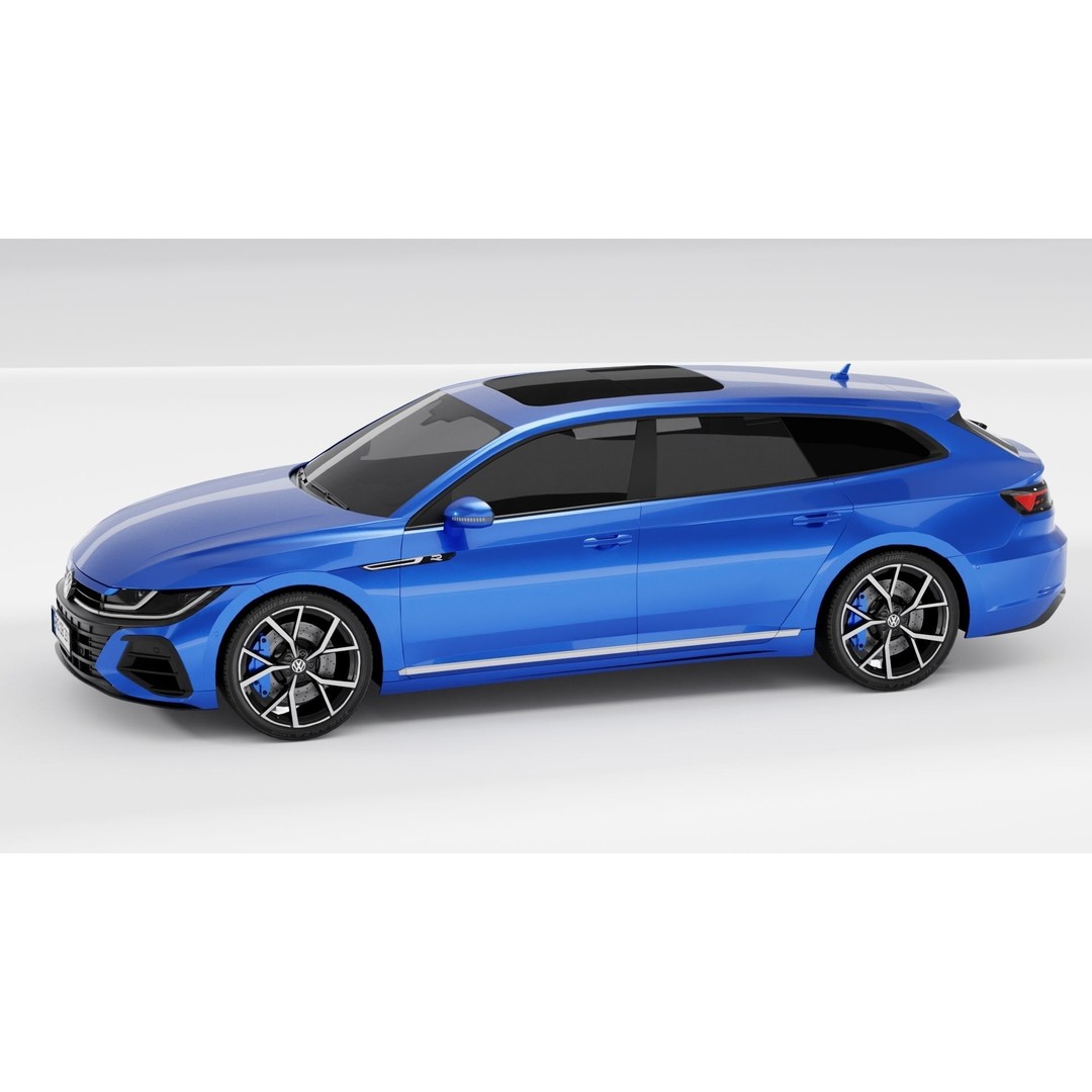 Volkswagen Arteon Shooting Brake R 2021 3D Model – Low Poly Game Asset, FBX - View 10