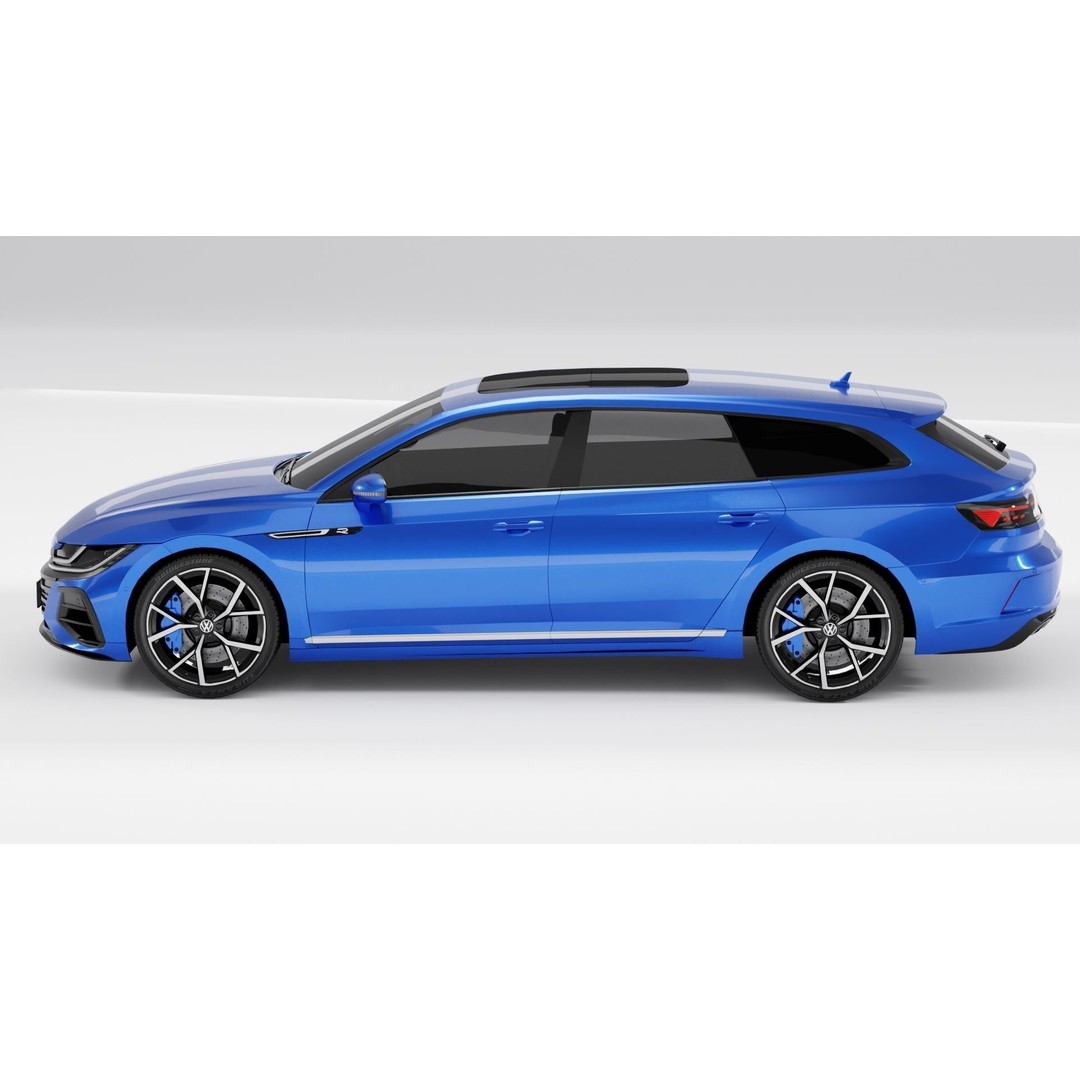 Volkswagen Arteon Shooting Brake R 2021 3D Model – Low Poly Game Asset, FBX - View 11