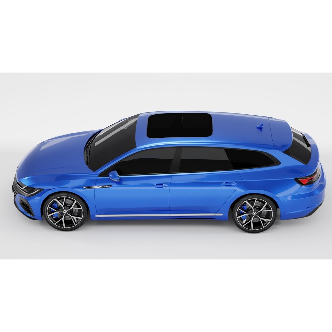 Volkswagen Arteon Shooting Brake R 2021 3D Model – Low Poly Game Asset, FBX - View 13