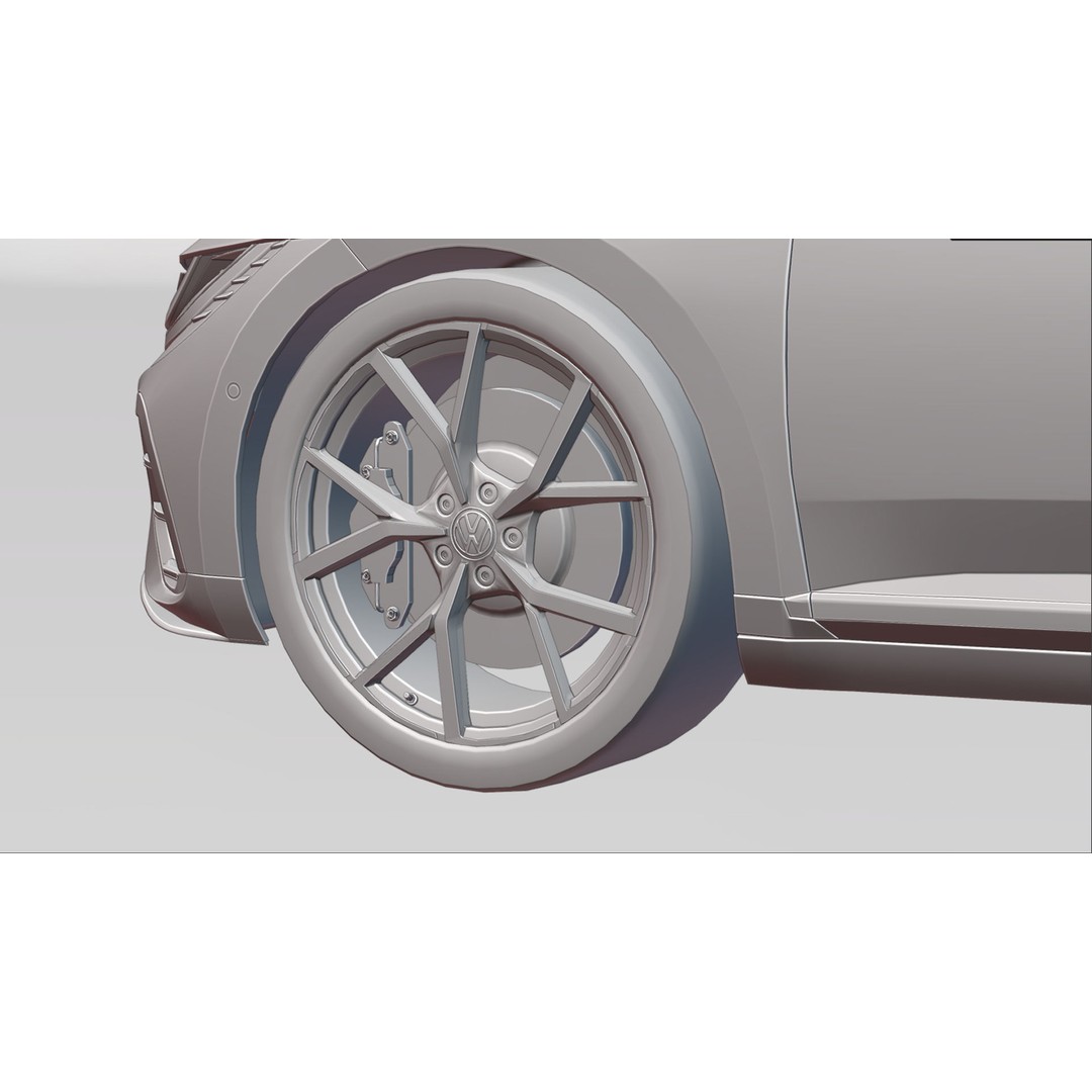Volkswagen Arteon Shooting Brake R 2021 3D Model – Low Poly Game Asset, FBX - View 20