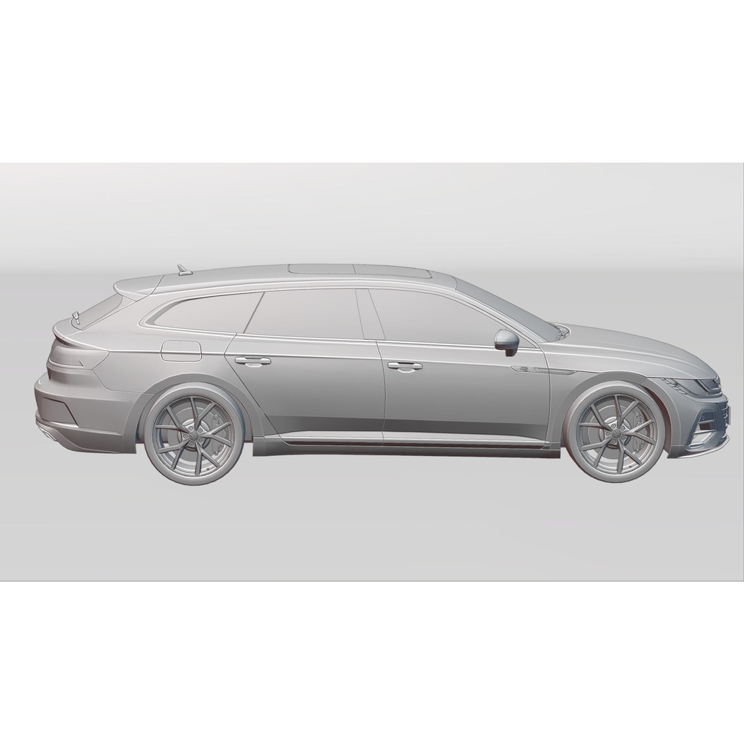 Volkswagen Arteon Shooting Brake R 2021 3D Model – Low Poly Game Asset, FBX - View 26