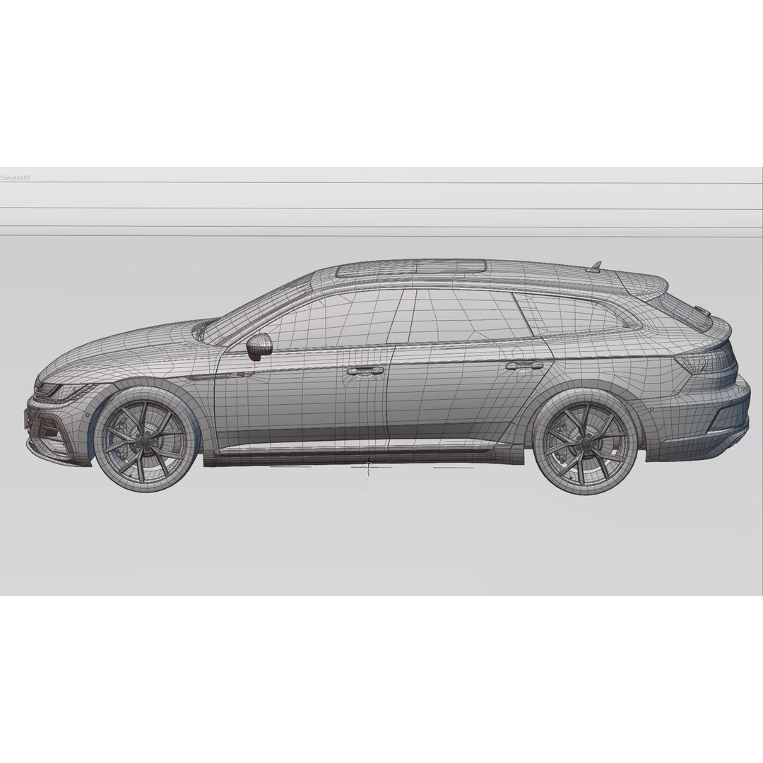 Volkswagen Arteon Shooting Brake R 2021 3D Model – Low Poly Game Asset, FBX - View 28