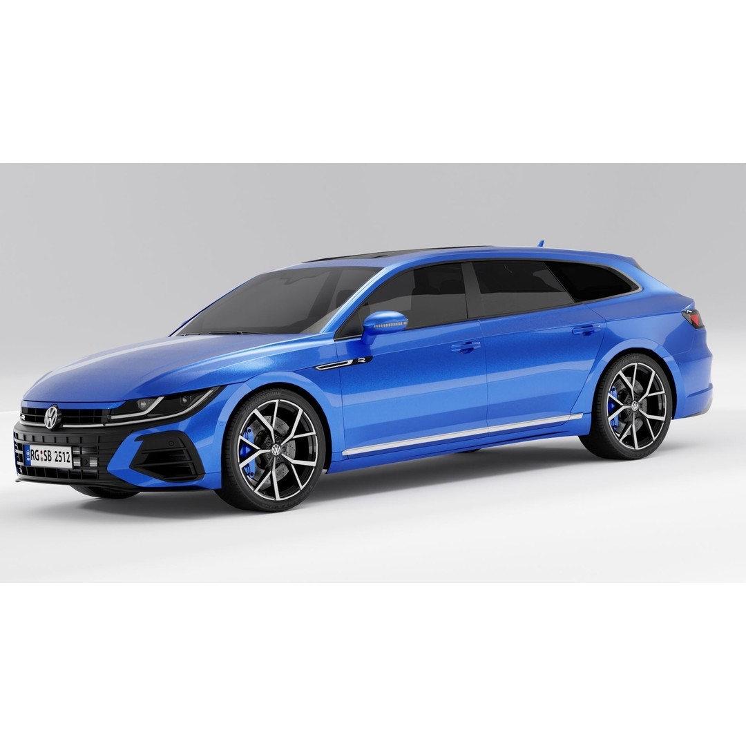 Volkswagen Arteon Shooting Brake R 2021 3D Model – Low Poly Game Asset, FBX - View 3