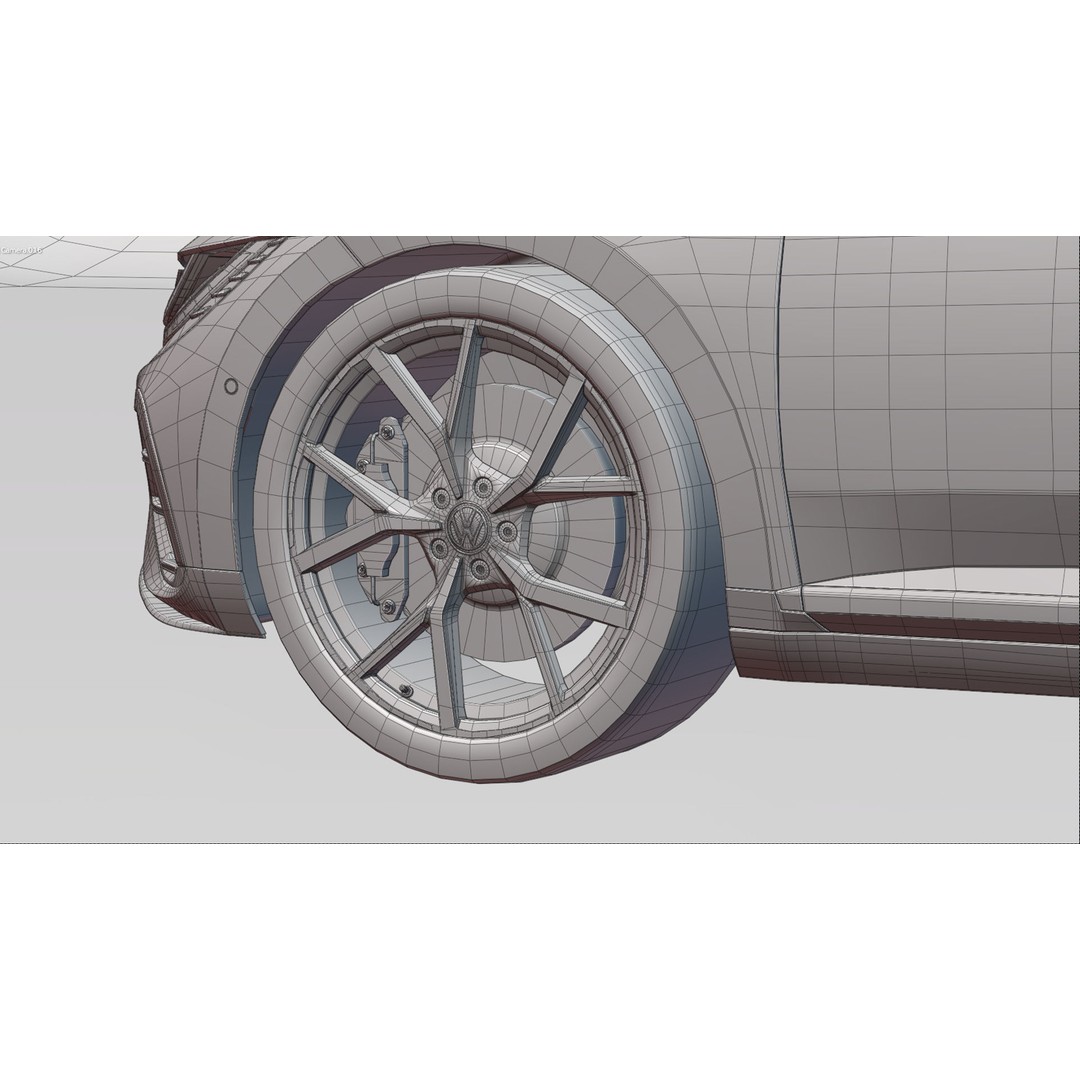 Volkswagen Arteon Shooting Brake R 2021 3D Model – Low Poly Game Asset, FBX - View 31