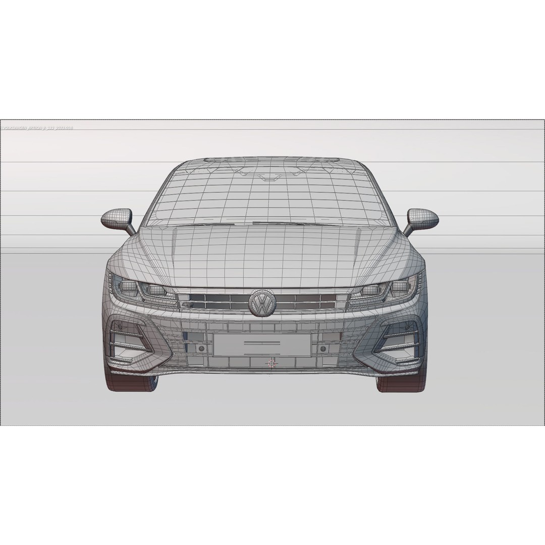 Volkswagen Arteon Shooting Brake R 2021 3D Model – Low Poly Game Asset, FBX - View 32