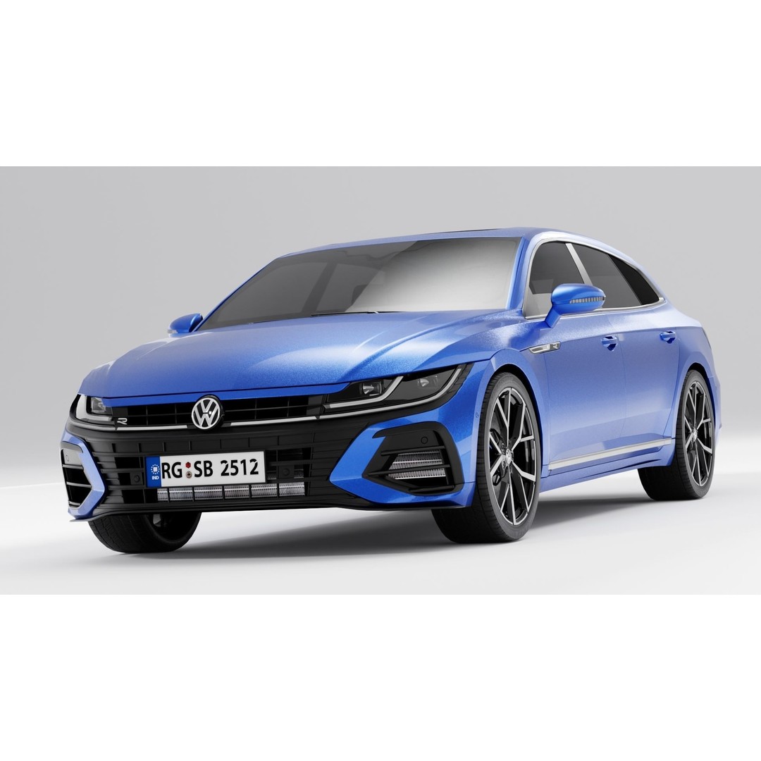 Volkswagen Arteon Shooting Brake R 2021 3D Model – Low Poly Game Asset, FBX - View 36