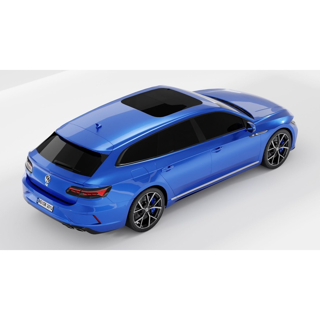 Volkswagen Arteon Shooting Brake R 2021 3D Model – Low Poly Game Asset, FBX - View 43