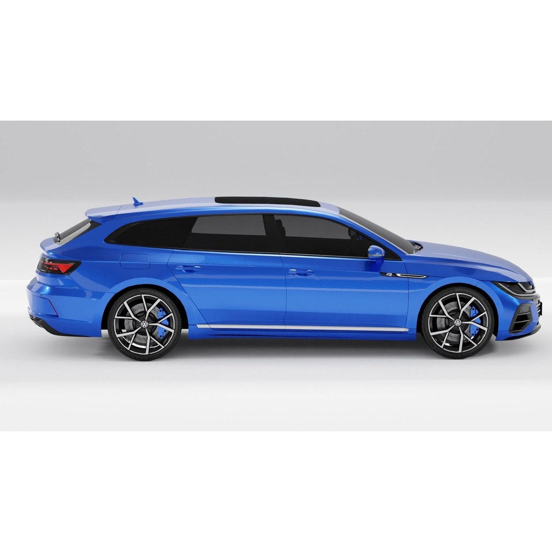 Volkswagen Arteon Shooting Brake R 2021 3D Model – Low Poly Game Asset, FBX - View 46