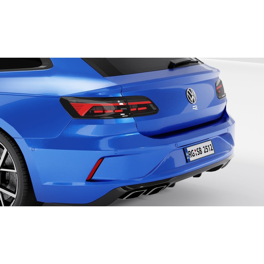 Volkswagen Arteon Shooting Brake R 2021 3D Model – Low Poly Game Asset, FBX - View 8