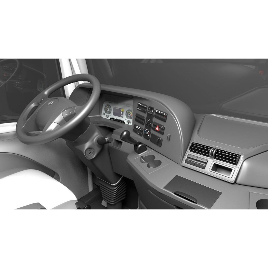 Mercedes-Benz Actros 2641 Dump Truck 3D Model – High Poly Vehicle Asset, FBX, OBJ - View 24