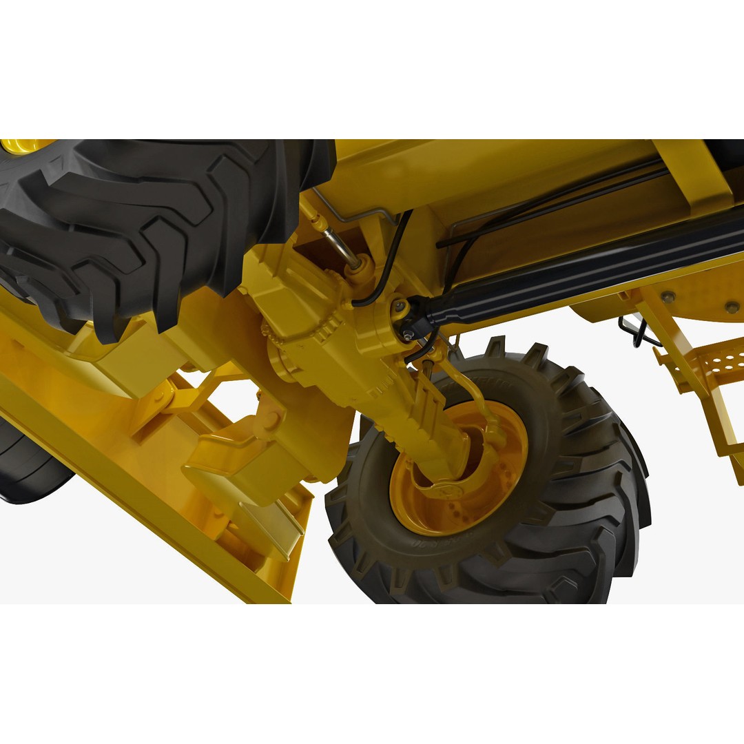 Wheeled Excavator Komatsu PW98MR-8 3D Model – Detailed Industrial Vehicle, FBX - View 28
