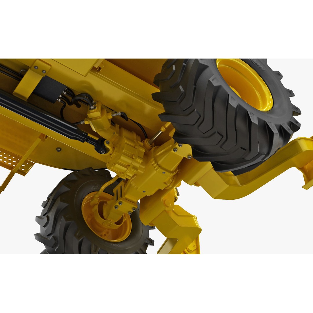 Wheeled Excavator Komatsu PW98MR-8 3D Model – Detailed Industrial Vehicle, FBX - View 29