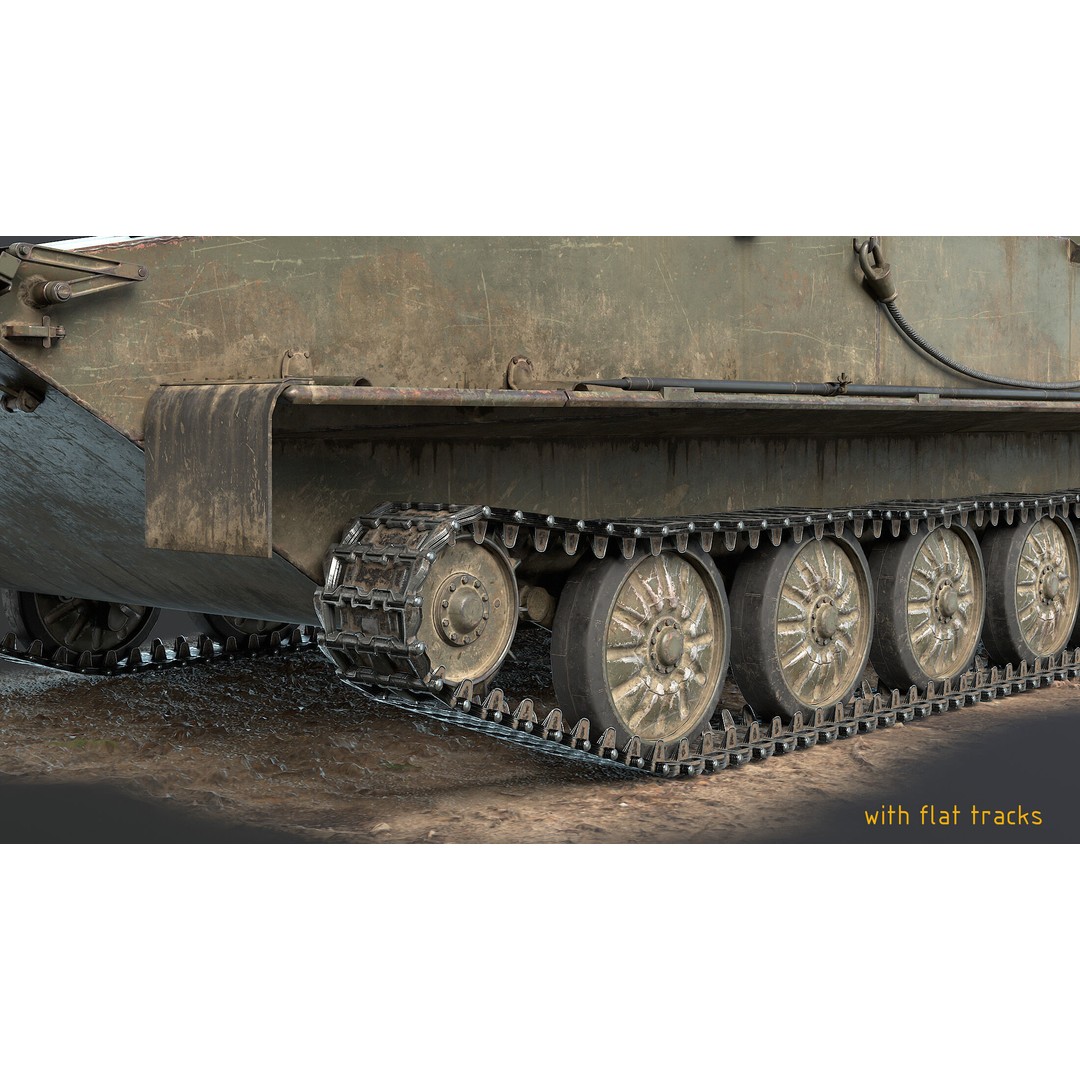 PT-76B Tank & BTR-50PK 3D Model – Low Poly Game Ready Military Vehicles - View 11