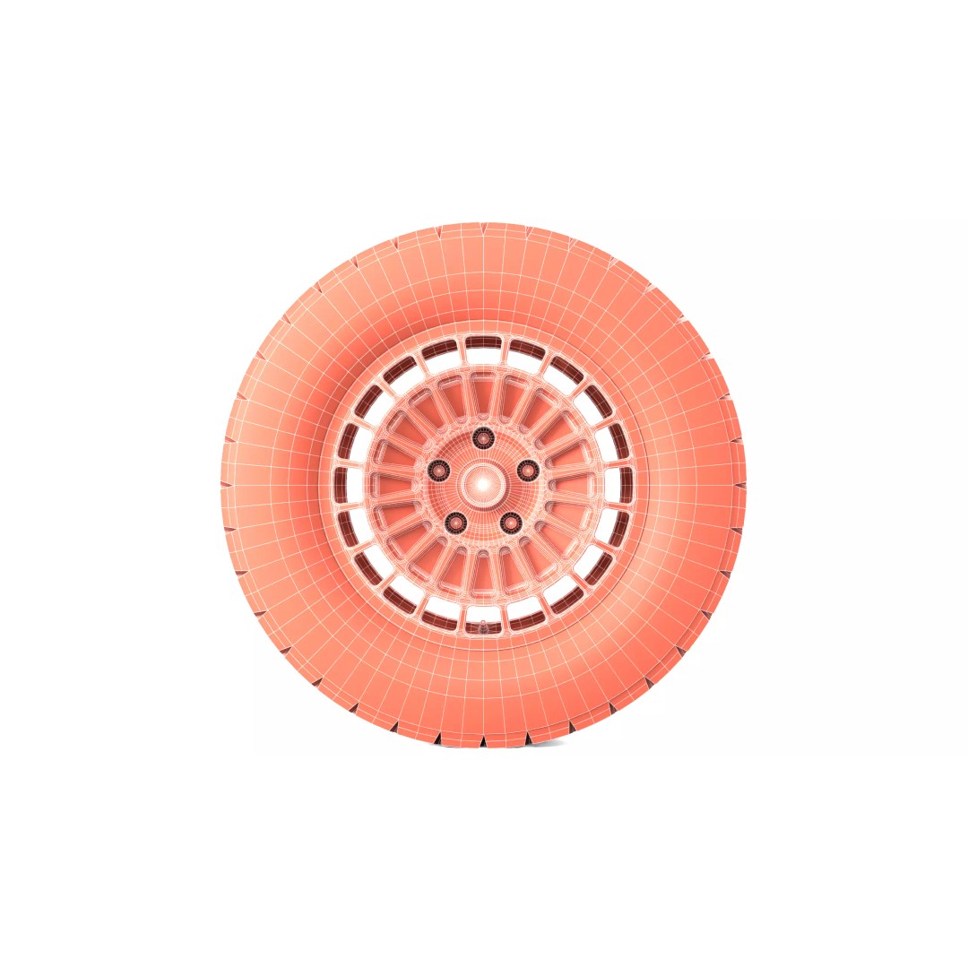 Offroad Tire 3D Model – PBR Game Asset, FBX, OBJ Formats - View 12
