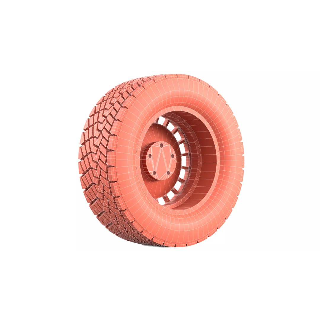 Offroad Tire 3D Model – PBR Game Asset, FBX, OBJ Formats - View 15
