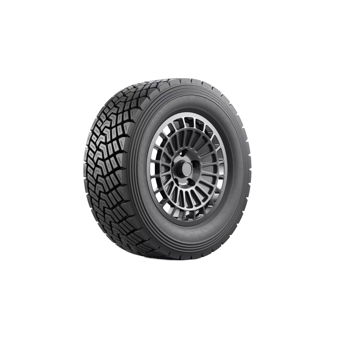 Offroad Tire 3D Model – PBR Game Asset, FBX, OBJ Formats - View 2