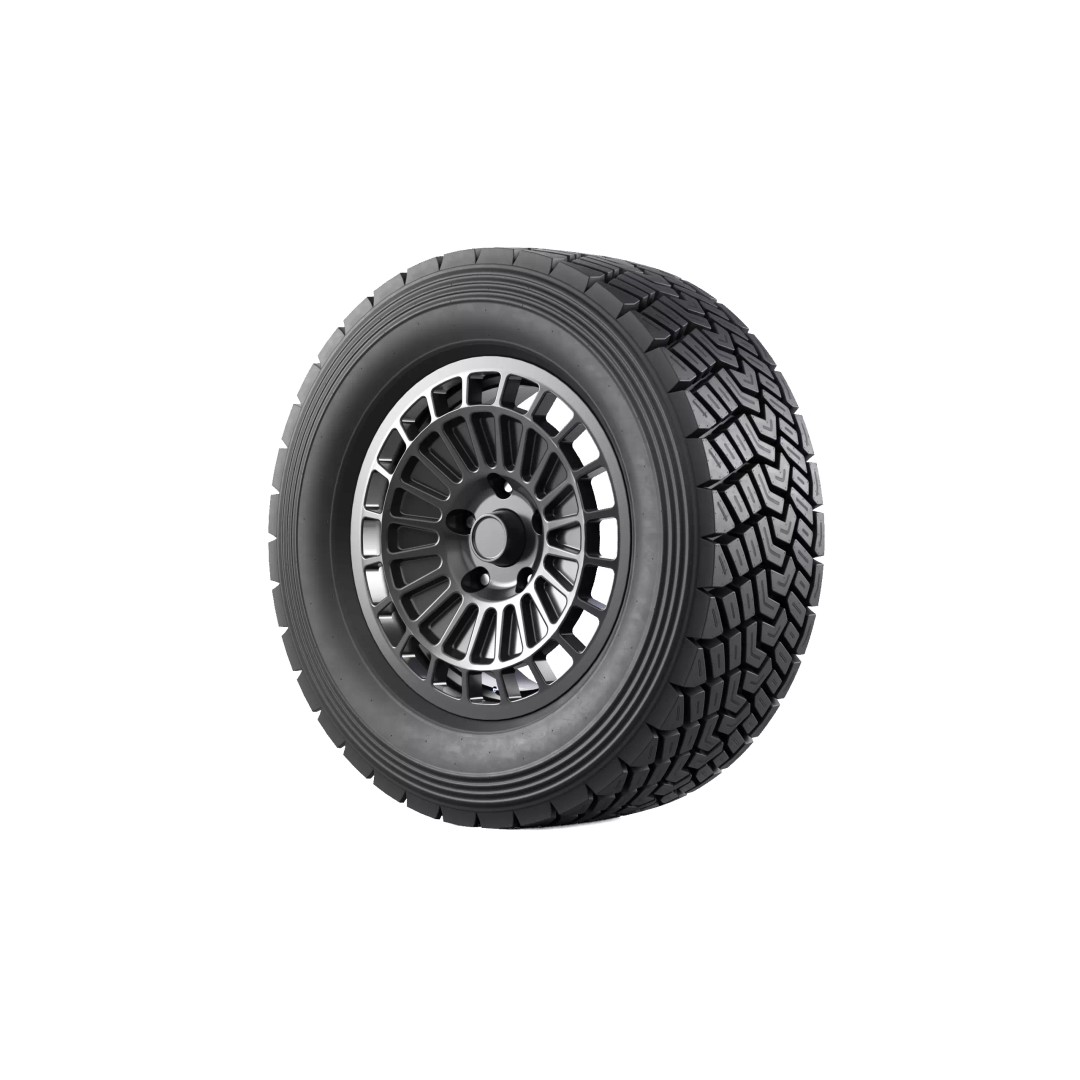 Offroad Tire 3D Model – PBR Game Asset, FBX, OBJ Formats - View 4
