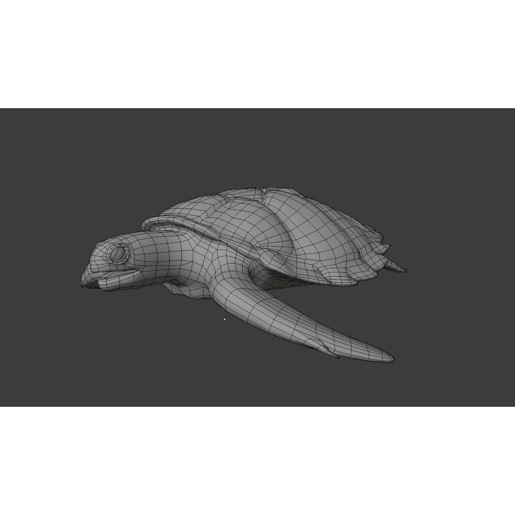Sea Turtle - Low-Poly Game-Ready 3D Model - View 12