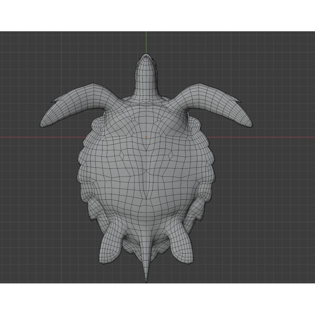 Sea Turtle - Low-Poly Game-Ready 3D Model - View 15