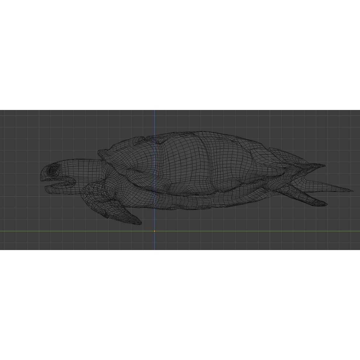 Sea Turtle - Low-Poly Game-Ready 3D Model - View 22