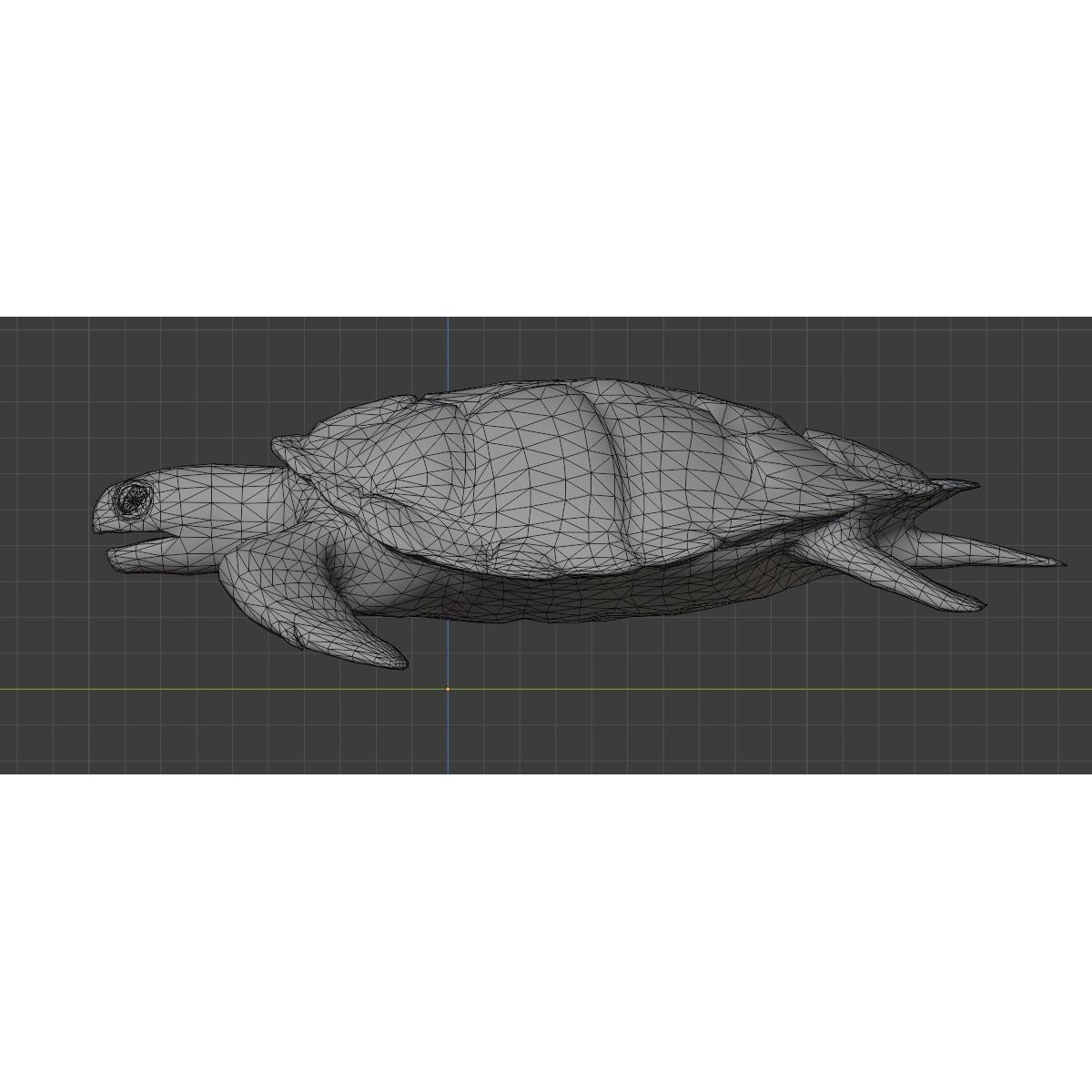 Sea Turtle - Low-Poly Game-Ready 3D Model - View 23