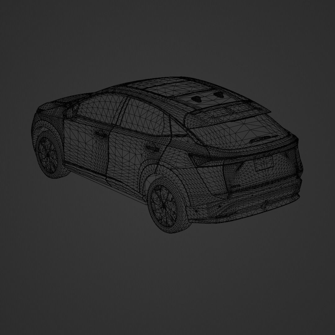 Nissan Ariya 3D Model – Low Poly SUV Game Asset, FBX, Blender