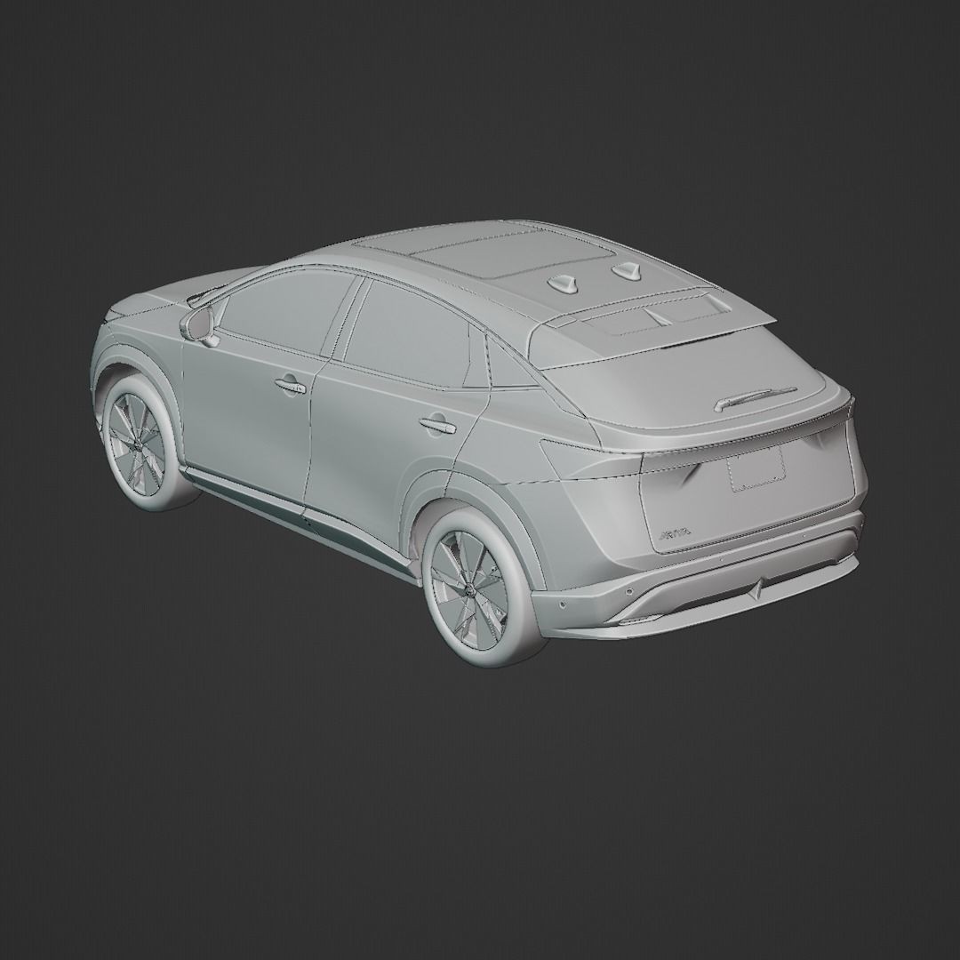 Nissan Ariya 3D Model – Low Poly SUV Game Asset, FBX, Blender - View 8