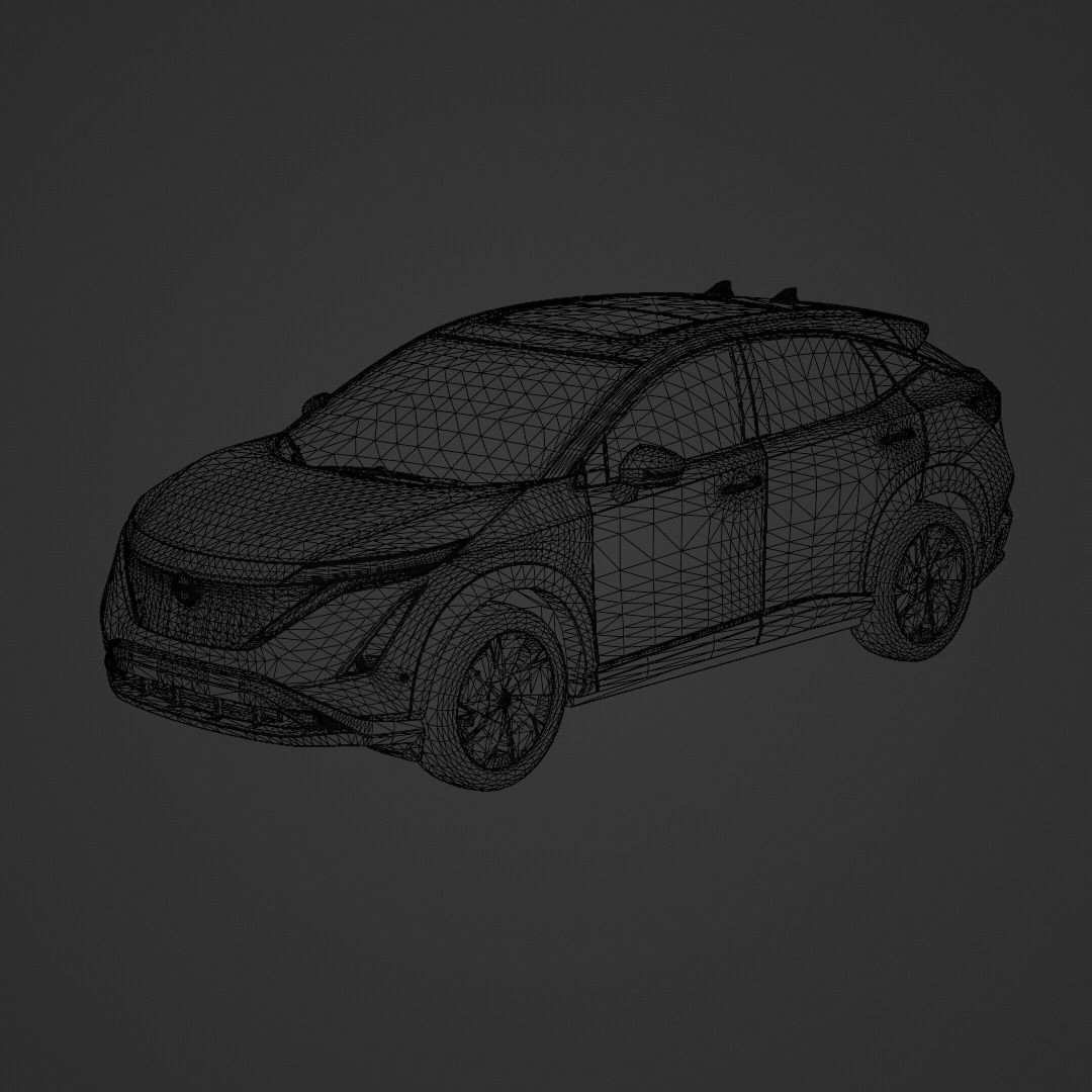Nissan Ariya 3D Model – Low Poly SUV Game Asset, FBX, Blender - View 9