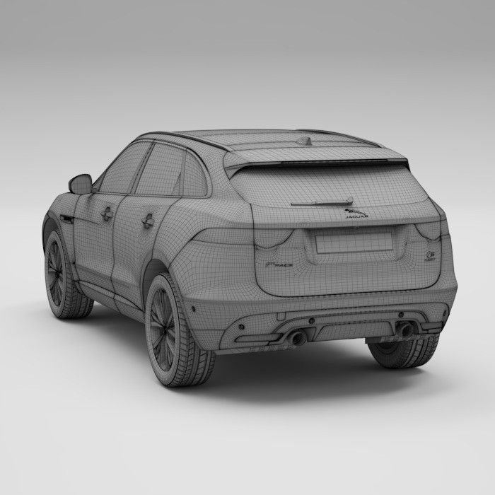 Jaguar F-Pace S 2017 3D Model – High-Quality Polygonal Design, FBX, OBJ