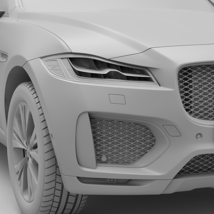 Jaguar F-Pace S 2017 3D Model – High-Quality Polygonal Design, FBX, OBJ - View 10