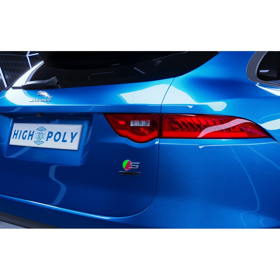 Jaguar F-Pace S 2017 3D Model – High-Quality Polygonal Design, FBX, OBJ - View 3