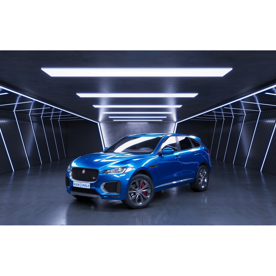 Jaguar F-Pace S 2017 3D Model – High-Quality Polygonal Design, FBX, OBJ - View 4
