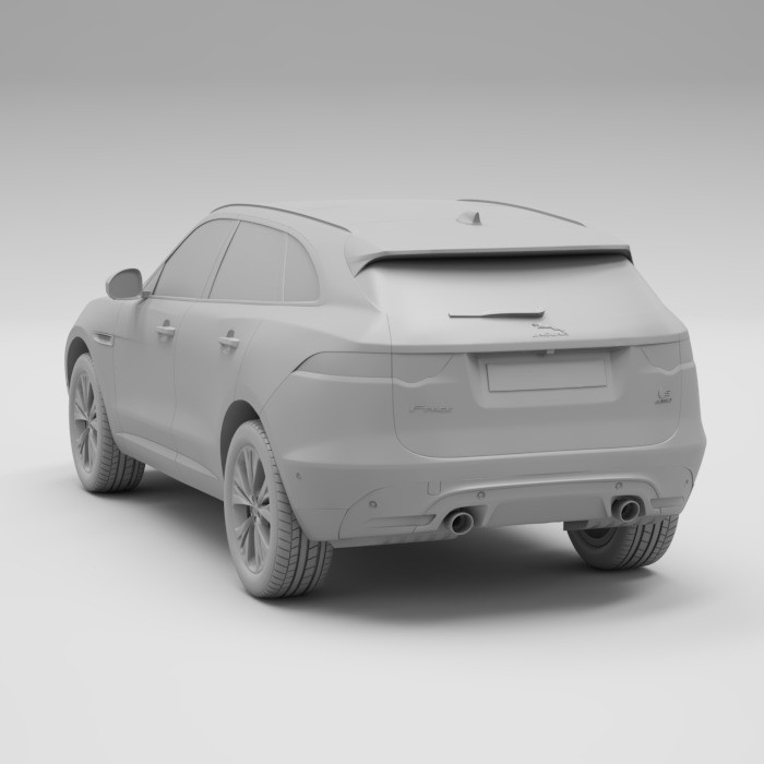 Jaguar F-Pace S 2017 3D Model – High-Quality Polygonal Design, FBX, OBJ - View 8