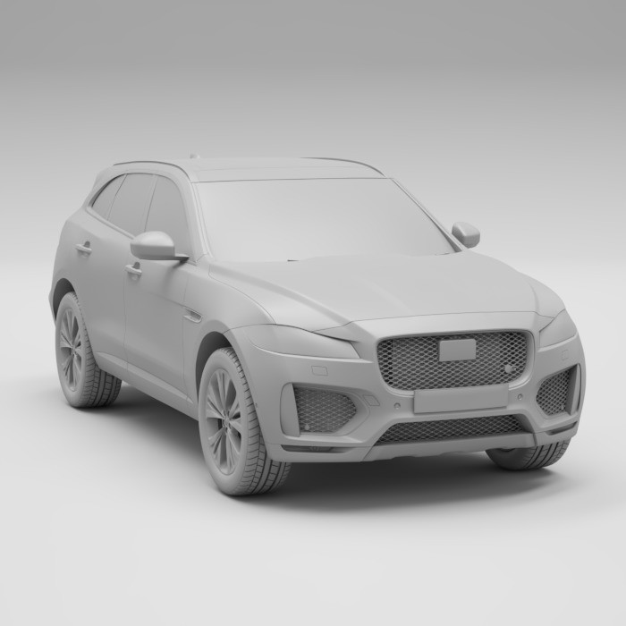 Jaguar F-Pace S 2017 3D Model – High-Quality Polygonal Design, FBX, OBJ - View 9