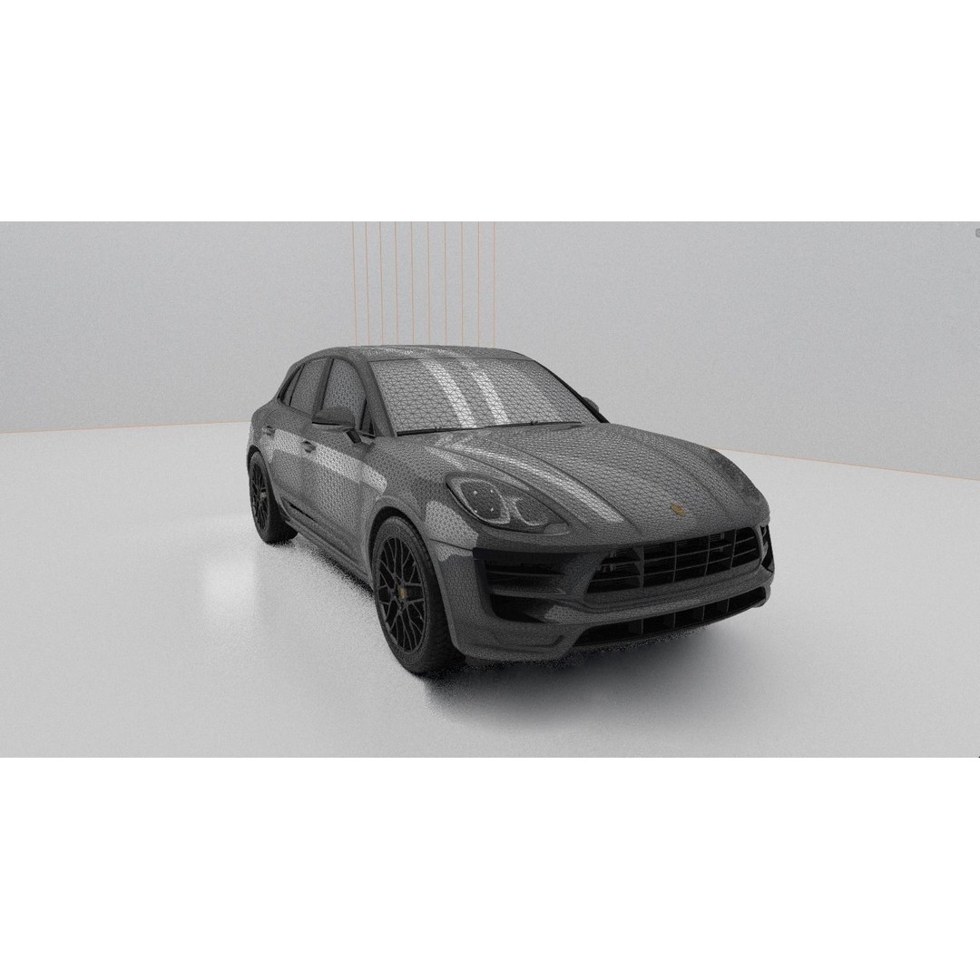 Porsche Macan GTS 3D Model – Luxury SUV PBR Game Asset, Blender