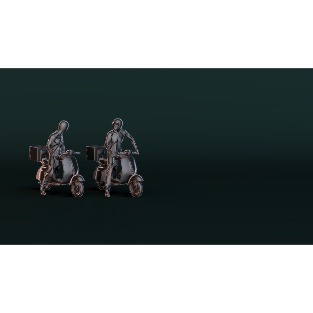 Delivery Man 3D Model – Character Pose Collection for Printing - View 13