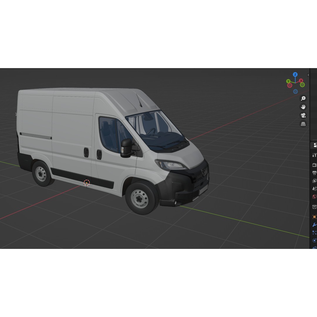 Peugeot BOXER 3D Model – Detailed Interior, Game-Ready FBX