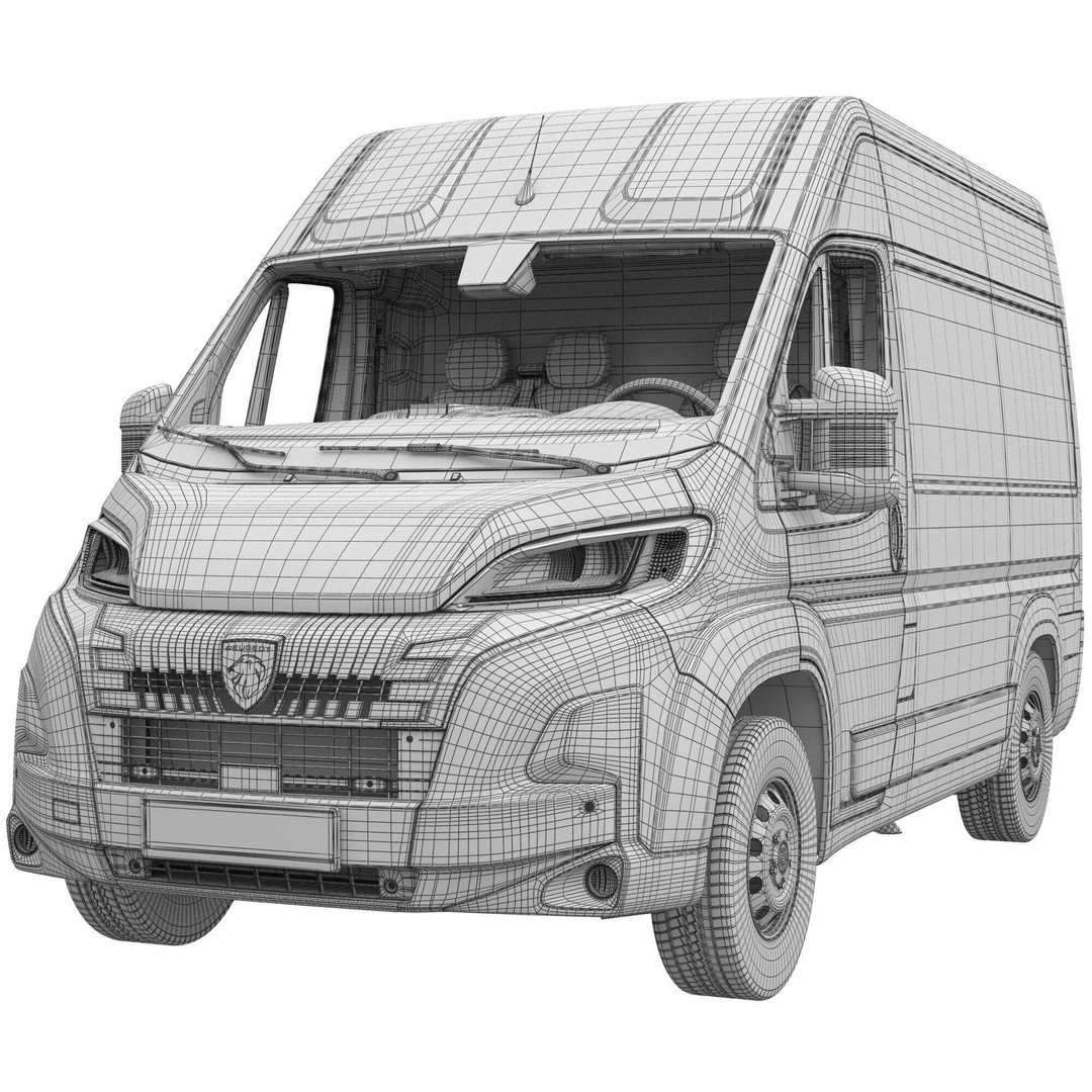 Peugeot BOXER 3D Model – Detailed Interior, Game-Ready FBX - View 17