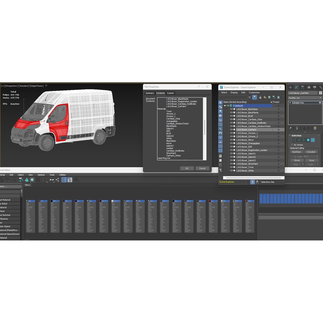 Peugeot BOXER 3D Model – Detailed Interior, Game-Ready FBX - View 30