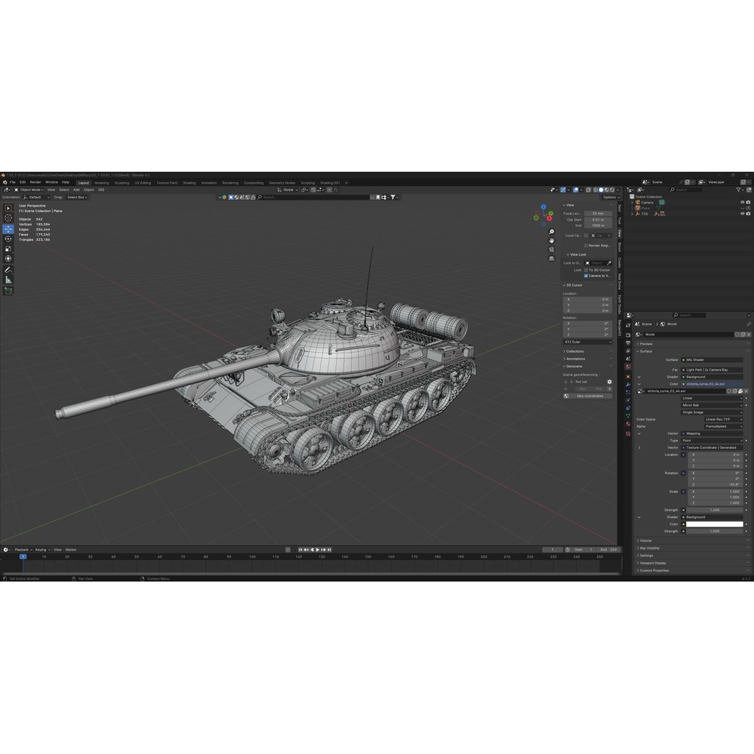 T 55 Main Battle Tank 3D Model – Low Poly Military Vehicle, FBX - View 12