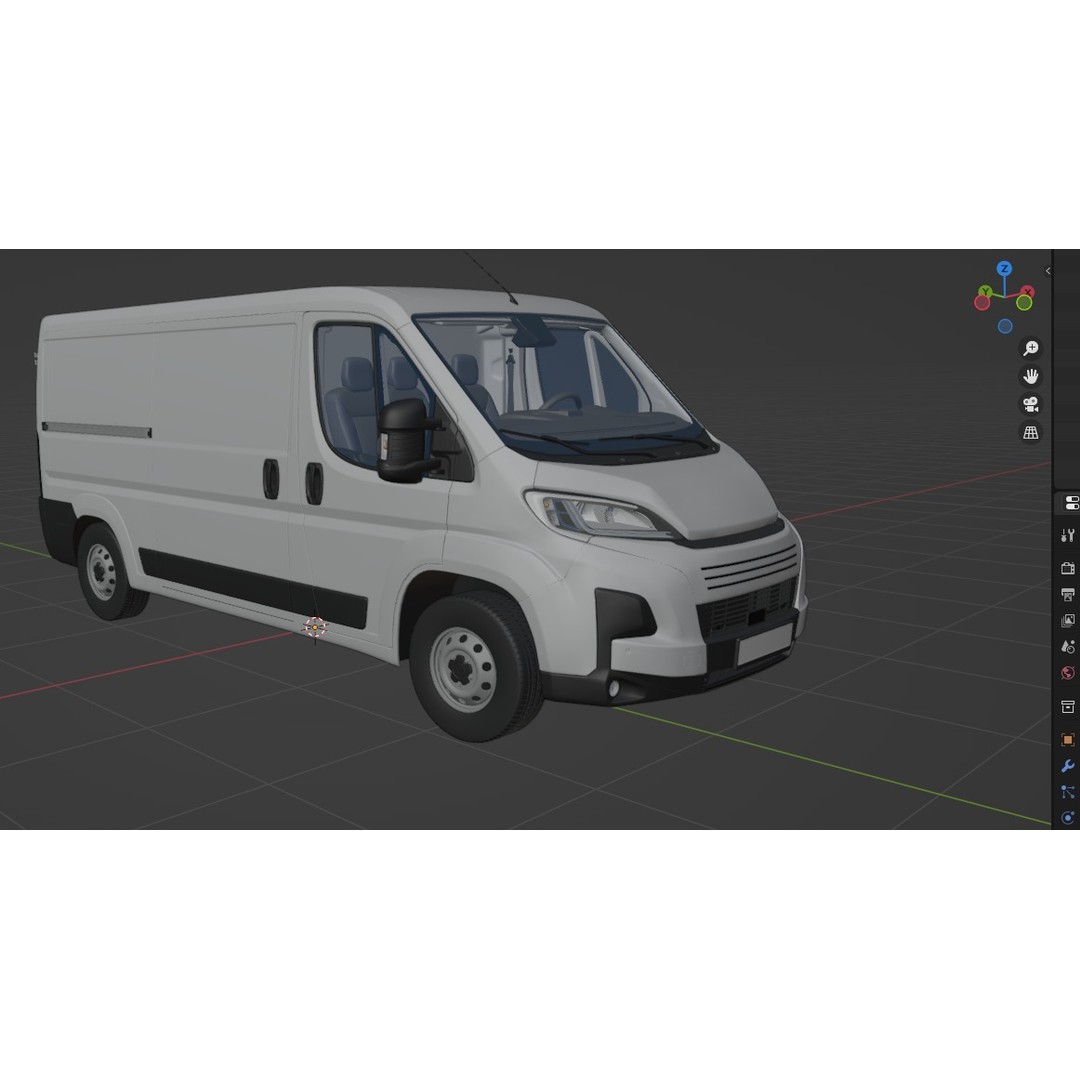 L2H1 Global Commercial Van 3D Model – Detailed Cargo Vehicle, FBX