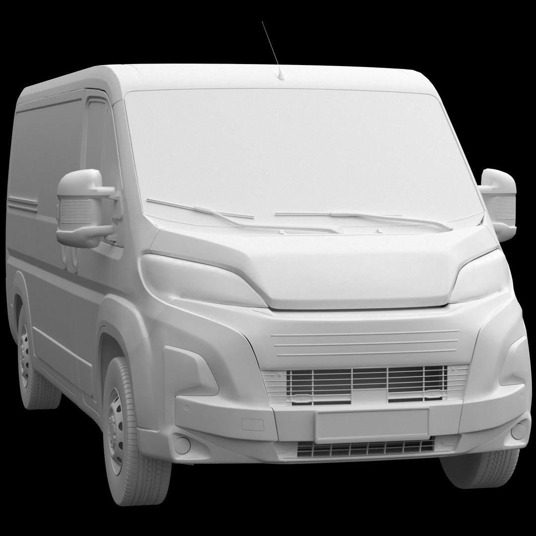 L2H1 Global Commercial Van 3D Model – Detailed Cargo Vehicle, FBX - View 16