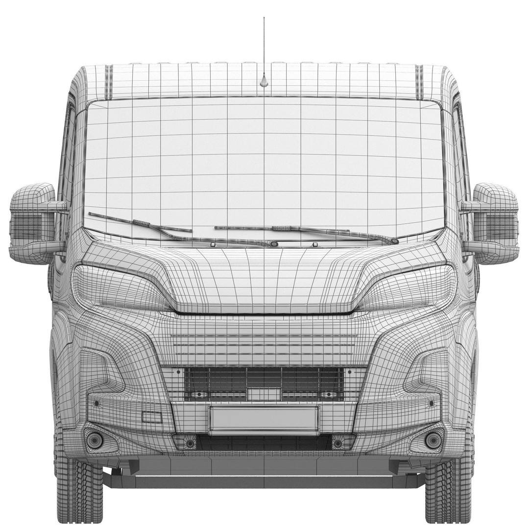 L2H1 Global Commercial Van 3D Model – Detailed Cargo Vehicle, FBX - View 19