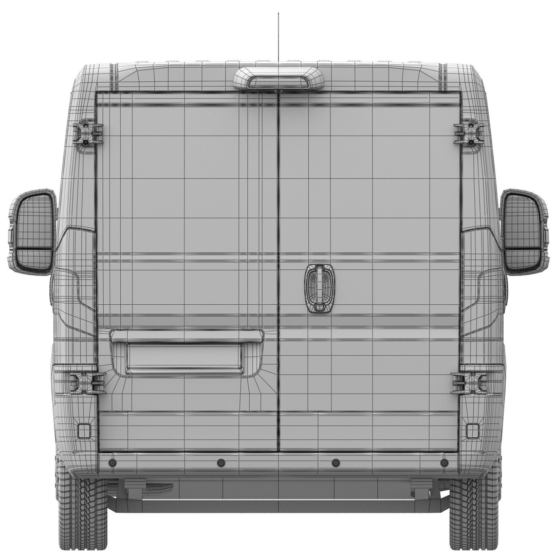 L2H1 Global Commercial Van 3D Model – Detailed Cargo Vehicle, FBX - View 20